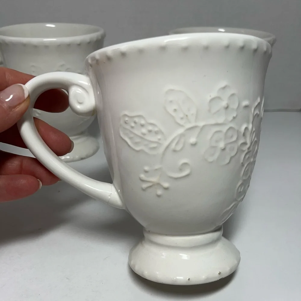 Pier 1 Lacey Mugs